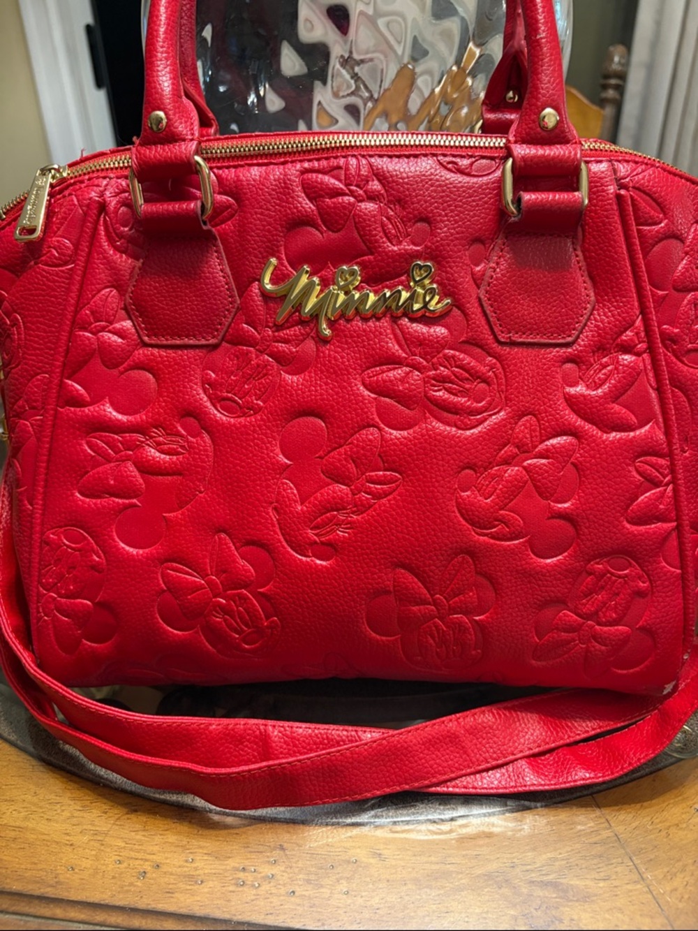 🐭Loungefly x  Disney Minnie Mouse Embossed Satchel - Picture 2 of 12